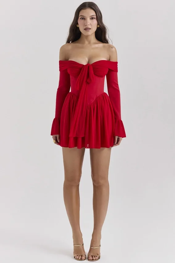 Alana Scarlet Off Shoulder Dress Alana Scarlet Off Shoulder Dress
