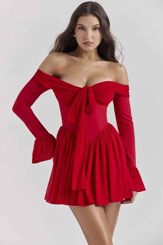 Alana Scarlet Off Shoulder Dress Alana Scarlet Off Shoulder Dress
