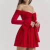 Alana Scarlet Off Shoulder Dress Alana Scarlet Off Shoulder Dress