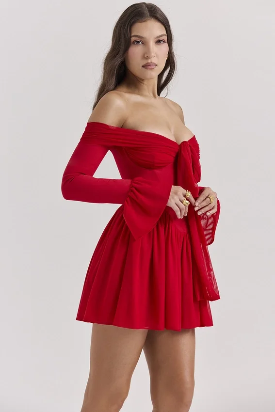 Alana Scarlet Off Shoulder Dress Alana Scarlet Off Shoulder Dress