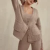 Alara Barley Chunky Natural Wool Cardigan