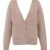 Alara Barley Chunky Natural Wool Cardigan