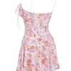 Alejandra Light Lavender Print Corset Dress Alejandra Light Lavender Print Corset Dress