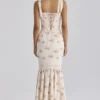 Alessina Ivory Vintage Rose Print Cotton + Lace Maxi Dress Alessina Ivory Vintage Rose Print Cotton + Lace Maxi Dress