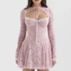 Alice Perfectly Pink Lace Mini Dress Alice Perfectly Pink Lace Mini Dress