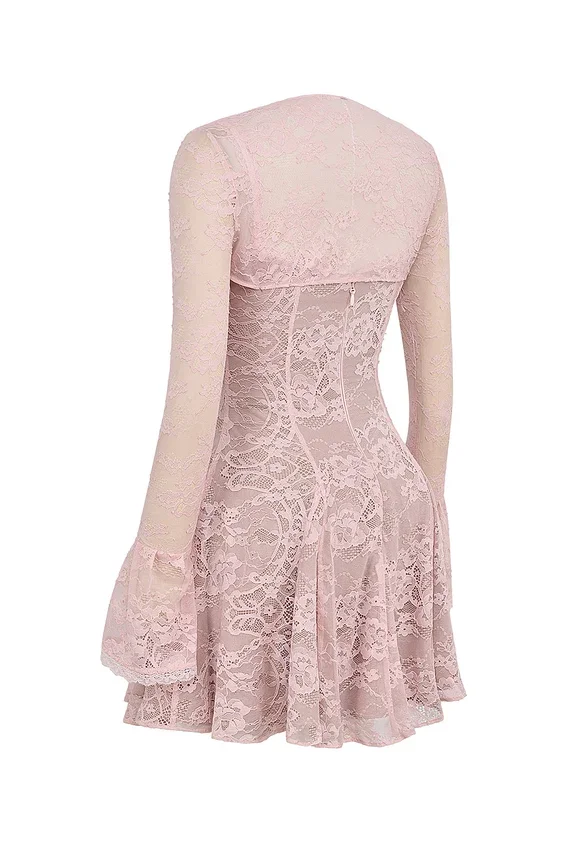 Alice Perfectly Pink Lace Mini Dress Alice Perfectly Pink Lace Mini Dress