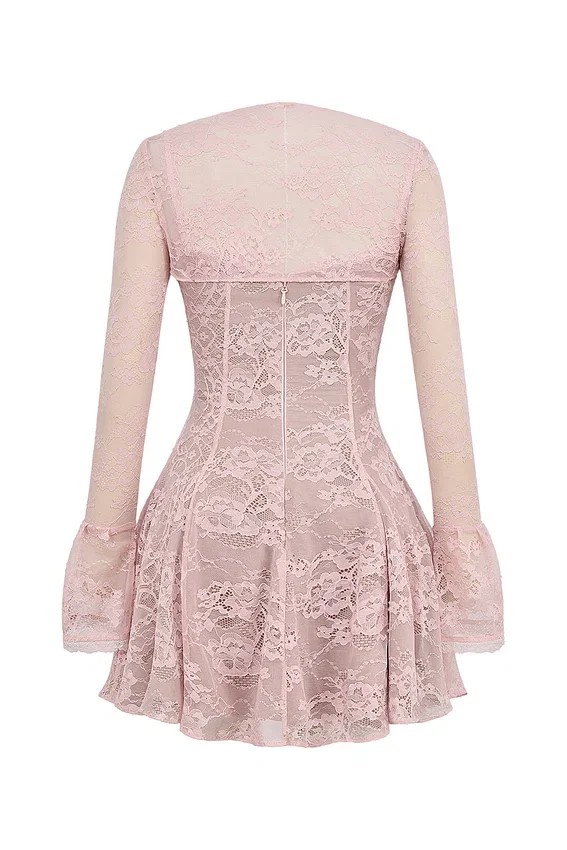 Alice Perfectly Pink Lace Mini Dress Alice Perfectly Pink Lace Mini Dress