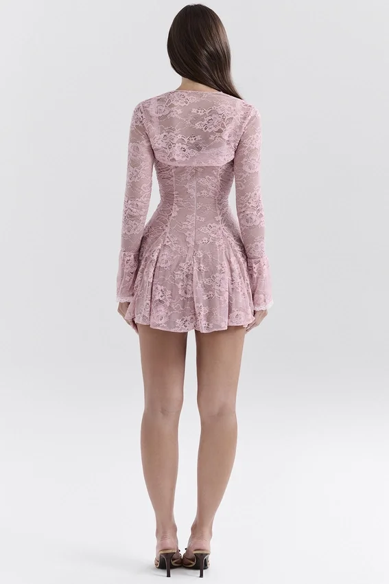 Alice Perfectly Pink Lace Mini Dress Alice Perfectly Pink Lace Mini Dress