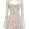 Alice Vintage Cream Lace Mini Dress Alice Vintage Cream Lace Mini Dress
