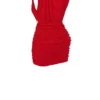 Aliza Cherry Gathered Mini Dress Aliza Cherry Gathered Mini Dress