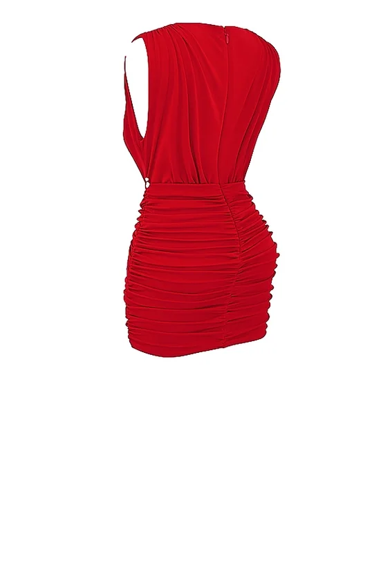 Aliza Cherry Gathered Mini Dress Aliza Cherry Gathered Mini Dress
