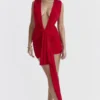 Aliza Cherry Gathered Mini Dress Aliza Cherry Gathered Mini Dress