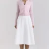 Alliana Pink Cropped Wool Cardigan Alliana Pink Cropped Wool Cardigan