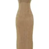 Alondra Cafe Au Lait Beaded Maxi Dress – Limited Edition Alondra Cafe Au Lait Beaded Maxi Dress – Limited Edition