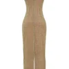 Alondra Cafe Au Lait Beaded Maxi Dress – Limited Edition Alondra Cafe Au Lait Beaded Maxi Dress – Limited Edition