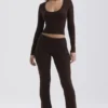Ama Chocolate Cashmere Blend Trousers