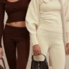 Ama Chocolate Cashmere Blend Trousers