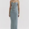 Amadi Cool Blue Floor Length Maxi Skirt