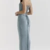 Amadi Cool Blue Floor Length Maxi Skirt