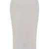 Amal Champagne Beaded Midi Skirt