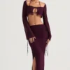 Amalfi Prune Cutout Maxi Skirt