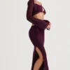 Amalfi Prune Cutout Maxi Skirt