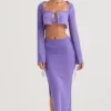 Amalfi Violet Cutout Maxi Skirt