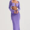 Amalfi Violet Cutout Maxi Skirt