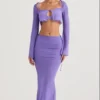 Amalfi Violet Cutout Maxi Skirt