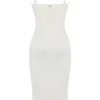 Amalia Ivory Satin Cutout Corset Dress Amalia Ivory Satin Cutout Corset Dress