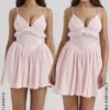 Amaris Ballerina Pink Baby Doll Mini Dress Amaris Ballerina Pink Baby Doll Mini Dress