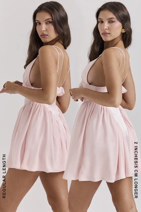 Amaris Ballerina Pink Baby Doll Mini Dress Amaris Ballerina Pink Baby Doll Mini Dress