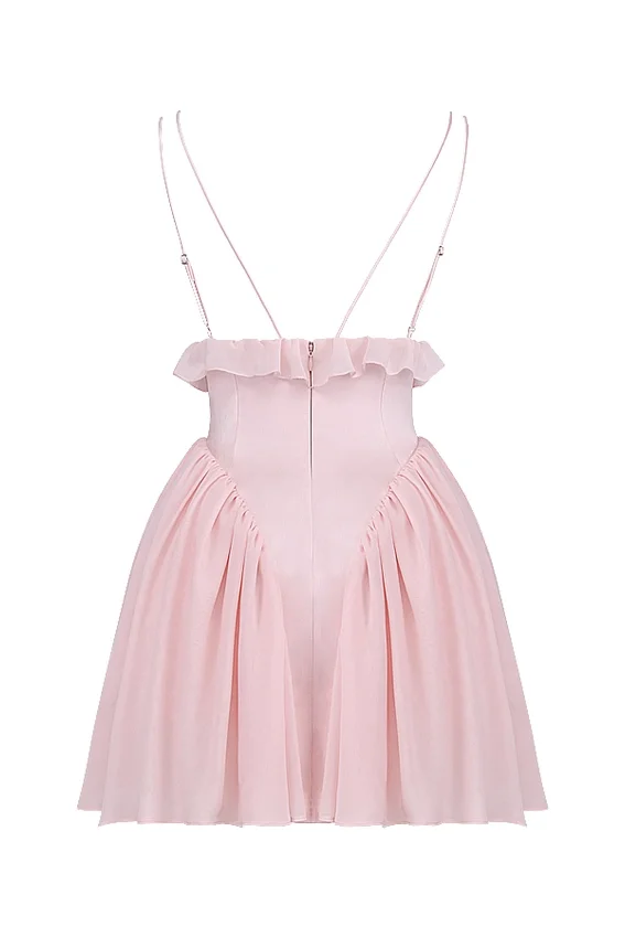 Amaris Ballerina Pink Baby Doll Mini Dress Amaris Ballerina Pink Baby Doll Mini Dress