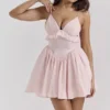 Amaris Ballerina Pink Baby Doll Mini Dress Amaris Ballerina Pink Baby Doll Mini Dress