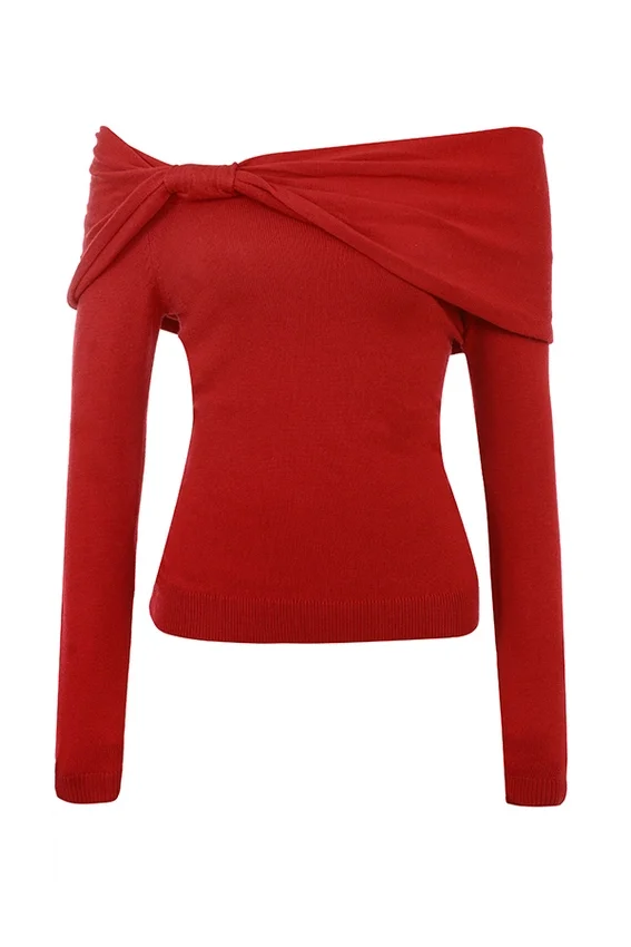 Amaryllis Holly Red Cashmere Blend Sweater Amaryllis Holly Red Cashmere Blend Sweater