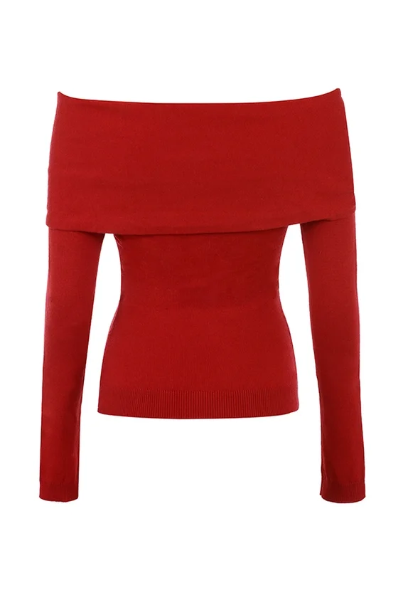 Amaryllis Holly Red Cashmere Blend Sweater Amaryllis Holly Red Cashmere Blend Sweater