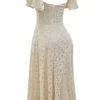 Amaya Cream Tea Broderie Anglais Midi Dress Amaya Cream Tea Broderie Anglais Midi Dress
