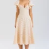 Amaya Cream Tea Broderie Anglais Midi Dress Amaya Cream Tea Broderie Anglais Midi Dress