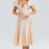 Amaya Cream Tea Broderie Anglais Midi Dress Amaya Cream Tea Broderie Anglais Midi Dress