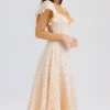 Amaya Cream Tea Broderie Anglais Midi Dress Amaya Cream Tea Broderie Anglais Midi Dress