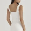 Amber White Lace Trim Top Amber White Lace Trim Top