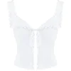 Amber White Lace Trim Top Amber White Lace Trim Top