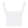 Amber White Lace Trim Top Amber White Lace Trim Top