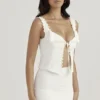 Amber White Lace Trim Top Amber White Lace Trim Top
