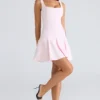 Amelie Ballerina Pink Stretch Crepe Mini Dress Amelie Ballerina Pink Stretch Crepe Mini Dress