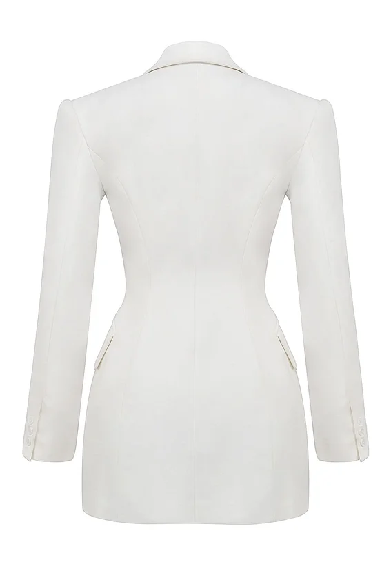 Amia White Blazer Mini Dress Amia White Blazer Mini Dress
