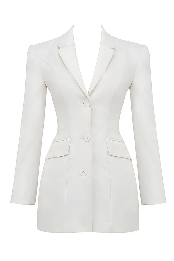 Amia White Blazer Mini Dress Amia White Blazer Mini Dress
