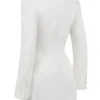 Amia White Blazer Mini Dress Amia White Blazer Mini Dress