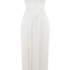 Amorata Ivory Pleated Maxi Dress Amorata Ivory Pleated Maxi Dress