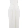 Amorata Ivory Pleated Maxi Dress Amorata Ivory Pleated Maxi Dress